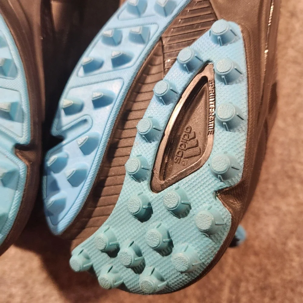 Adidas Climacool Golf‎ Shoes Mens Black Blue Spikeless Sprintframe Turf 10.5